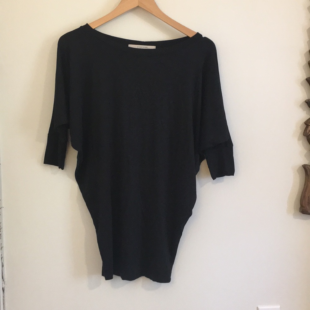Black Dolman jersey top